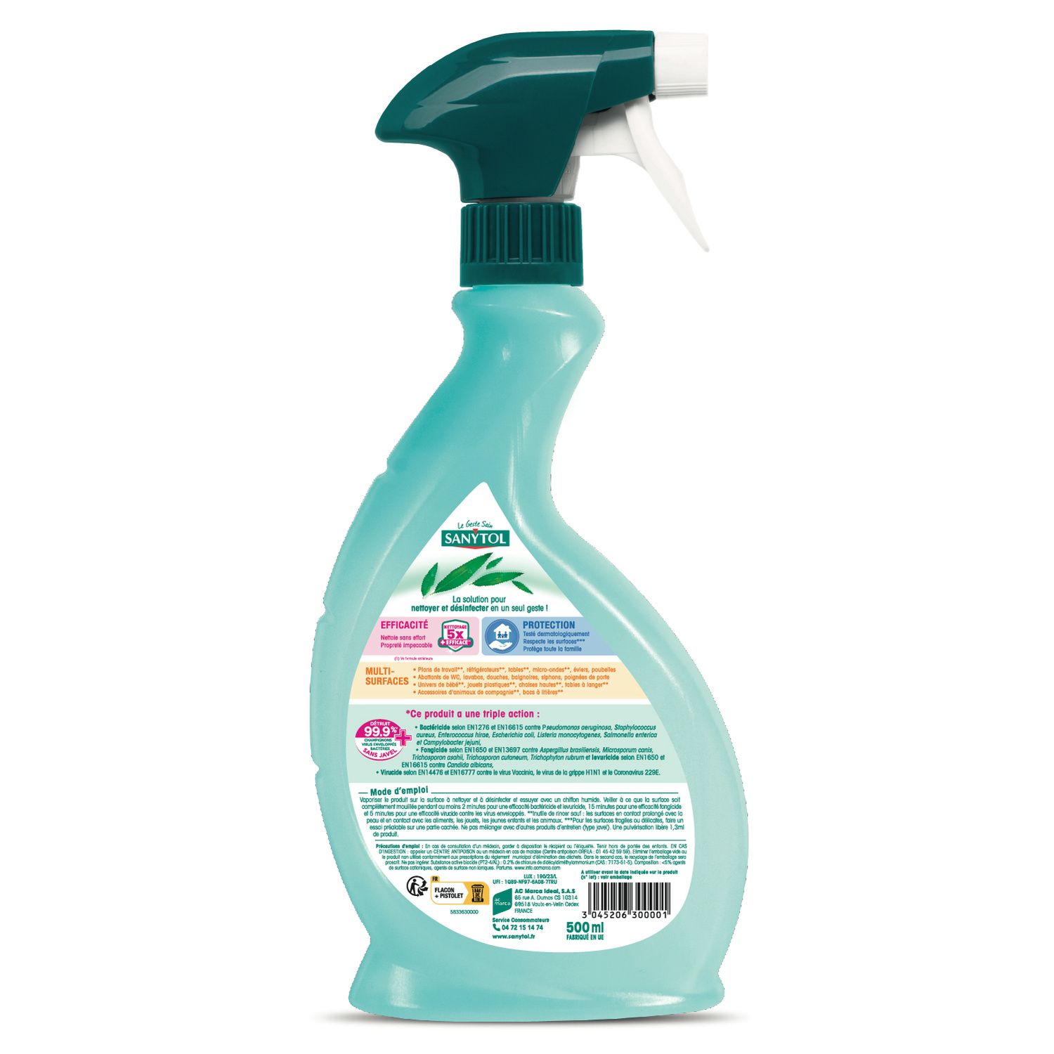 Nettoyant Ménager Désinfectant Multi-Usages Eucalyptus SANYTOL