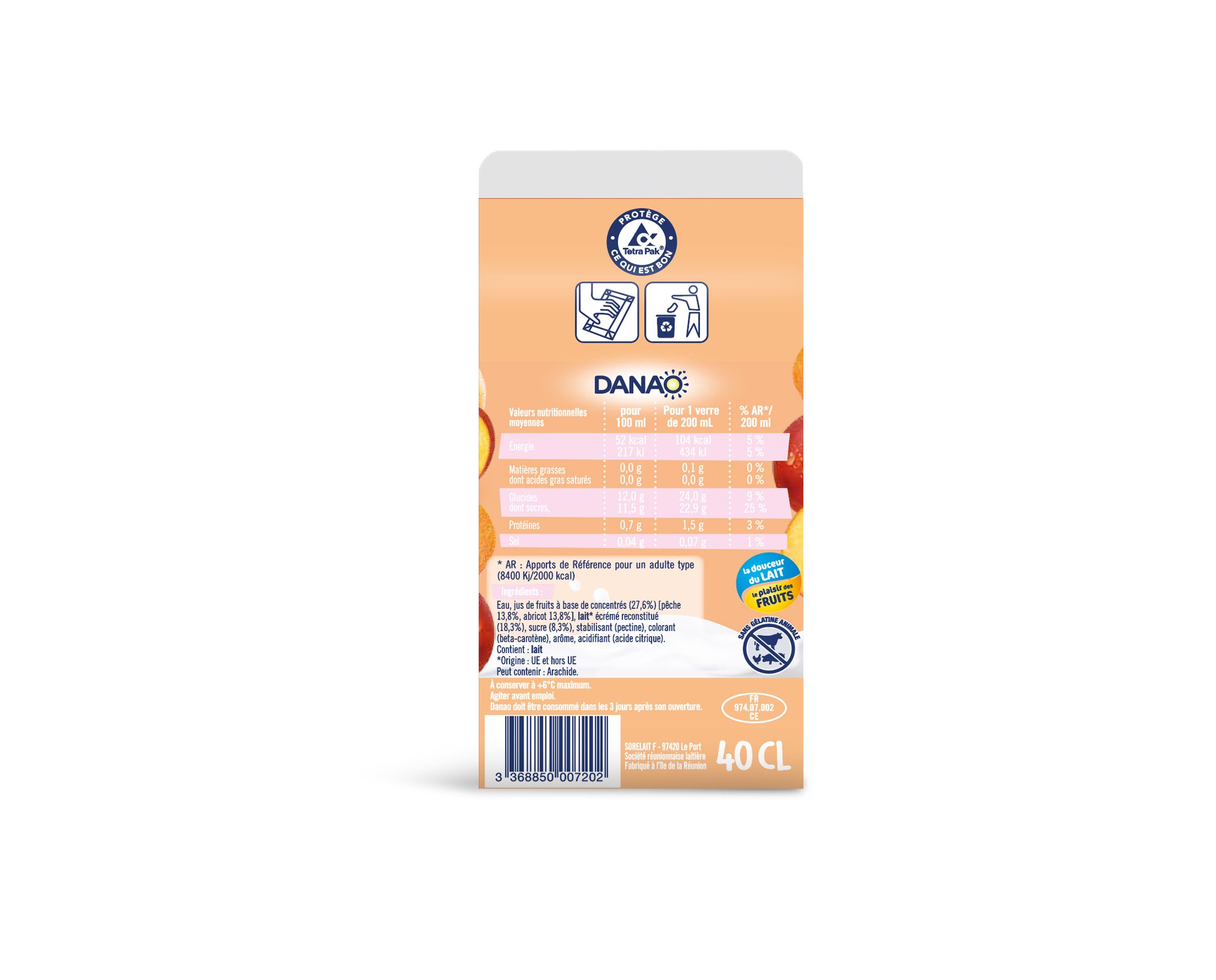 DANAO PECHE ABRICOT 0 4L