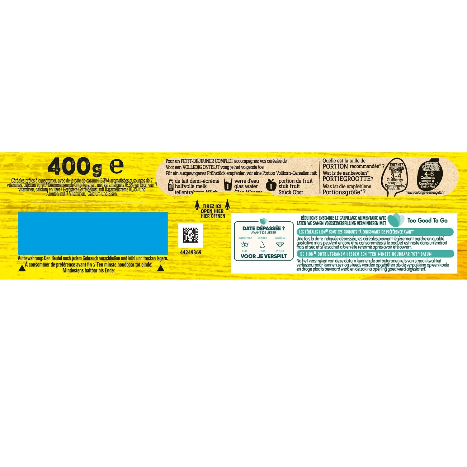 Céréales caramel & chocolat LION