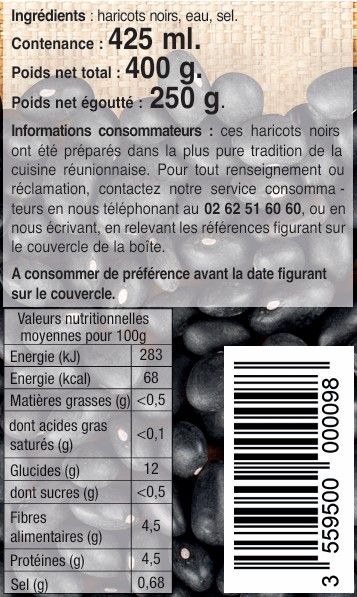 HAR.NOIR NAT 400G