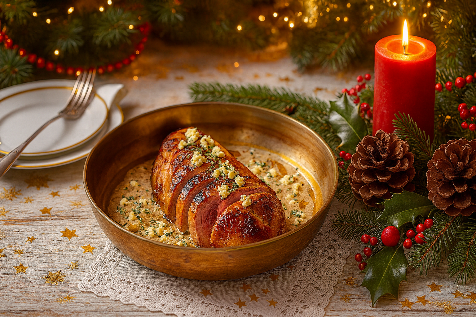 Magret de canard au roquefort