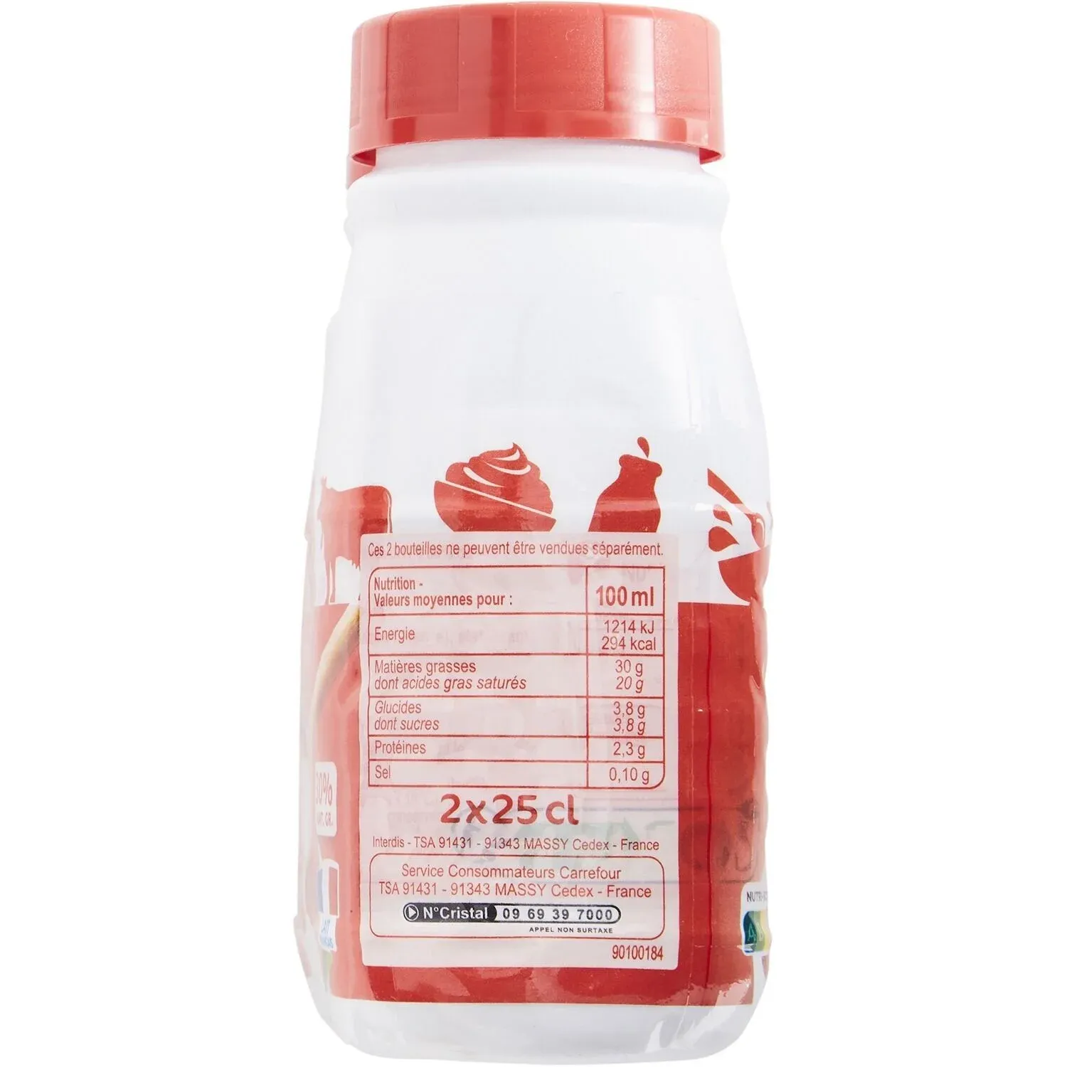 Crème Entière Fluide 30% Mg CARREFOUR CLASSIC'