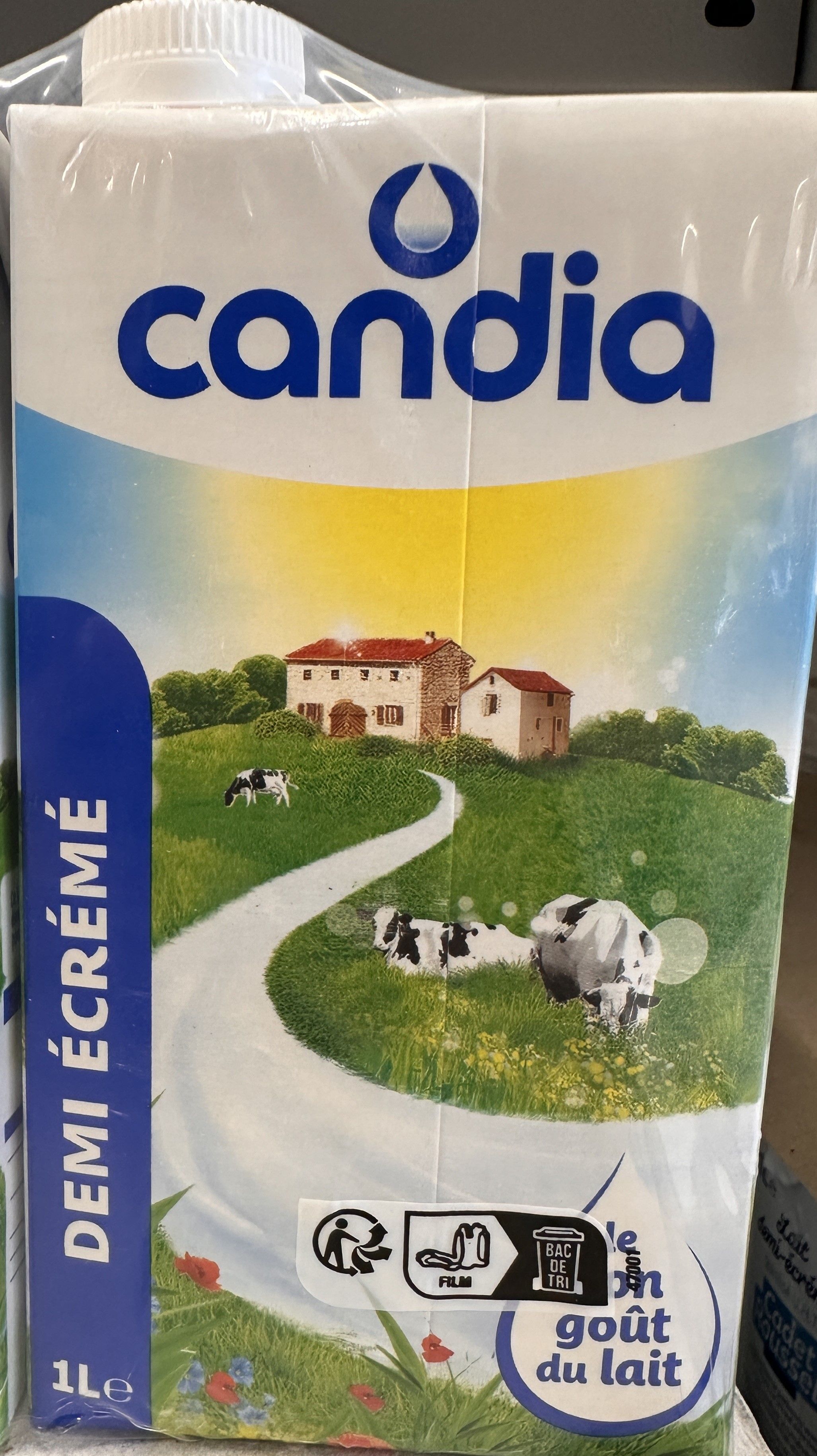 Lait 1/2 écrémé 1L CANDIA