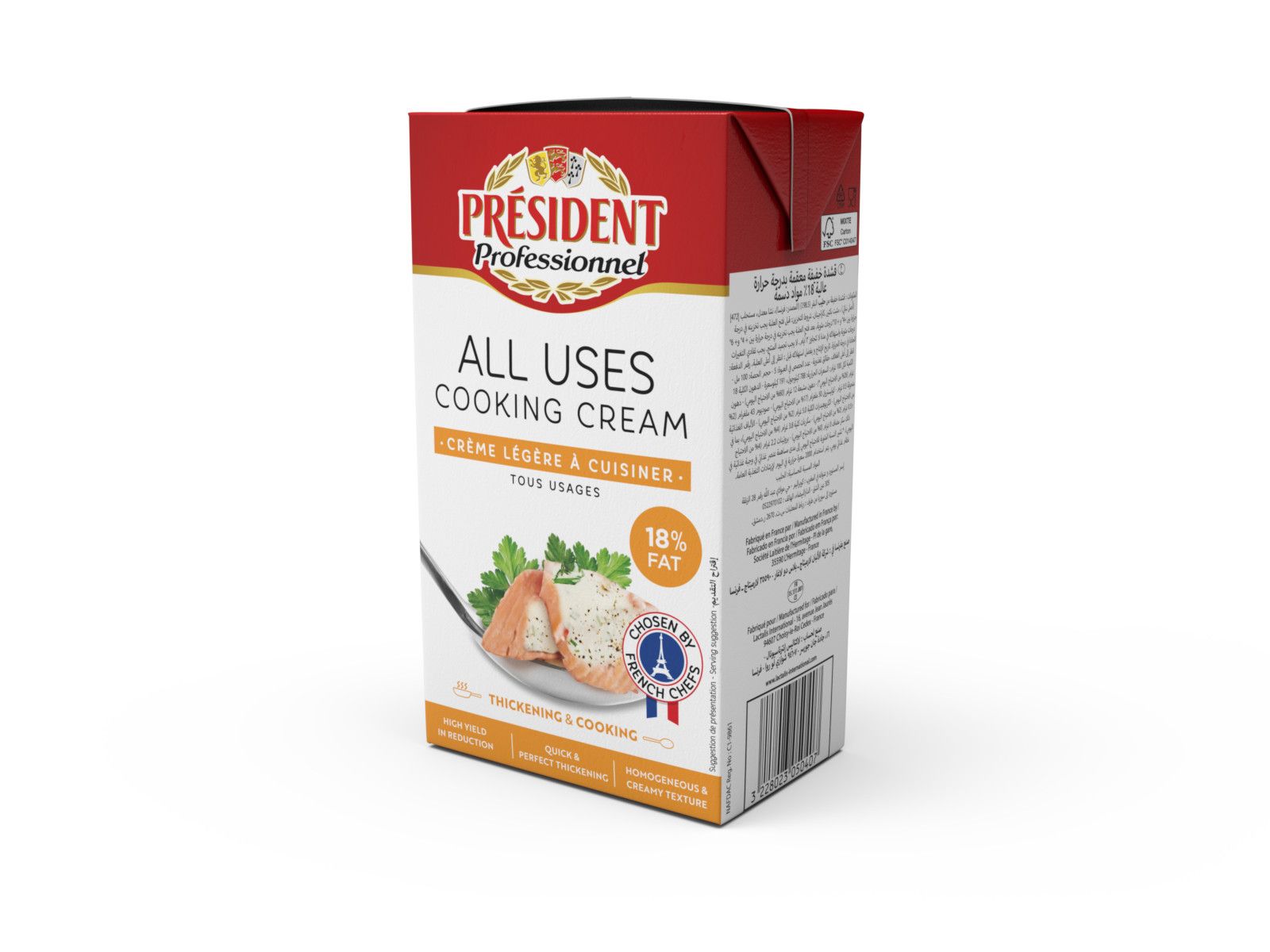 CREME PRESIDENT 18%MG 1L