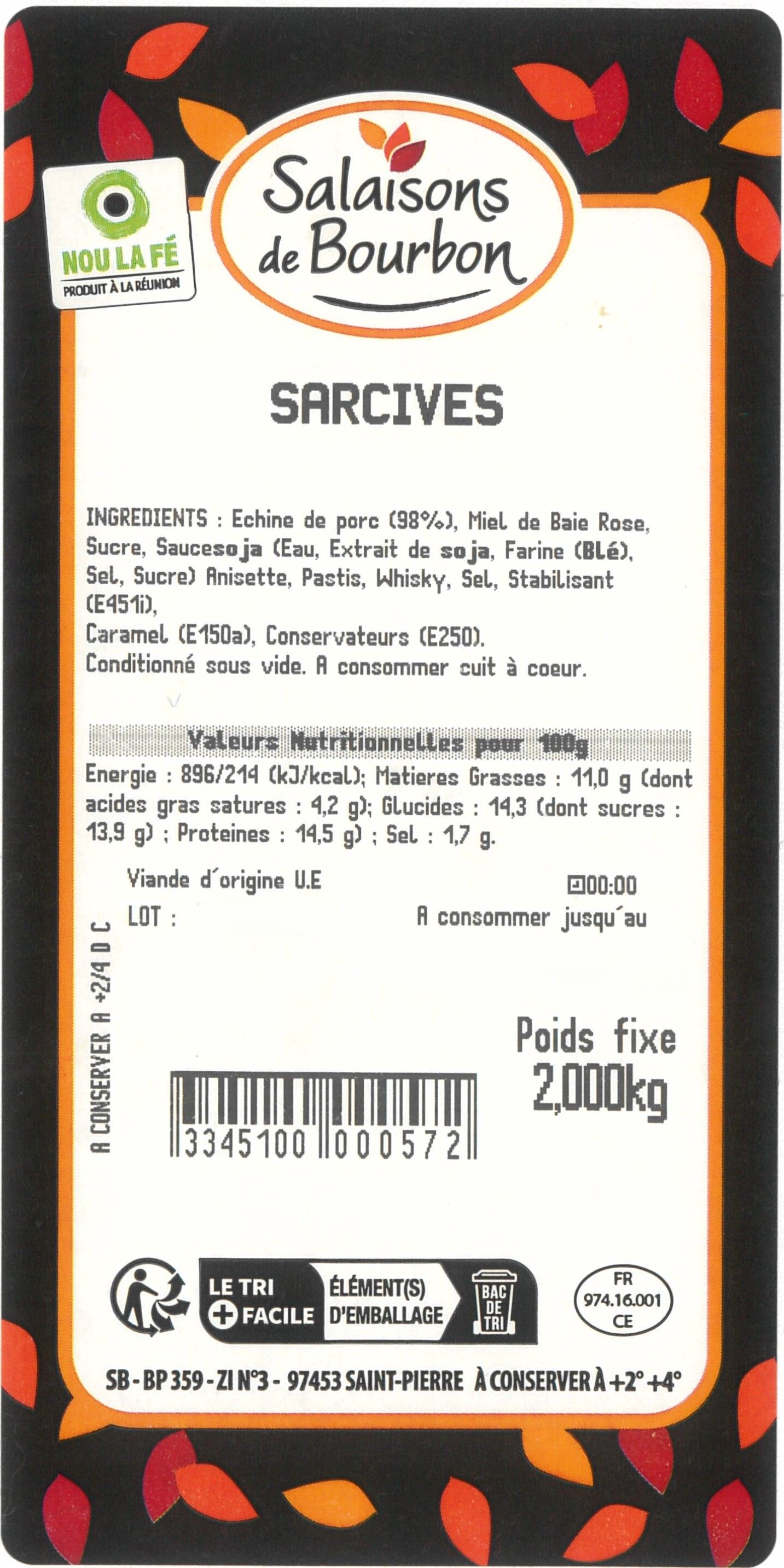 SARCIVES PORC M.R 2KG SB