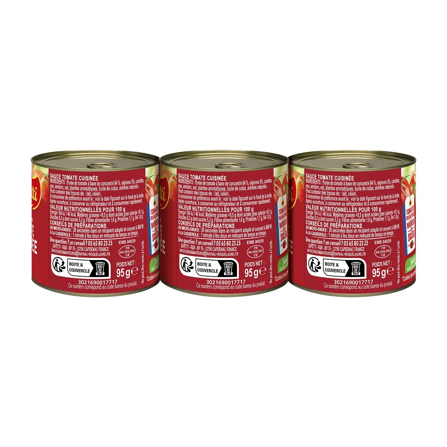 Sauce tomate ZAPETTI