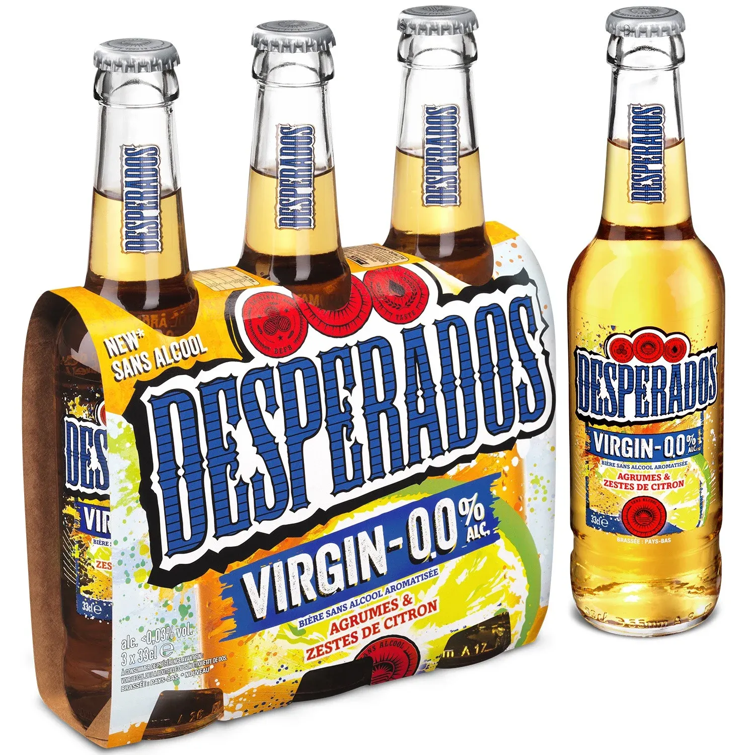 Bière Aromatisée aux Agrumes et Zestes de Citron Sans Alcool 0,0% DESPERADOS