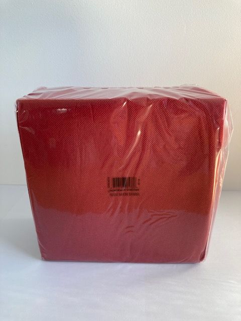 SERVIETTE SAMBA BORDEAUX 38X38 2 PLIS - CART/24 PAQTS DE 50 (X1200)