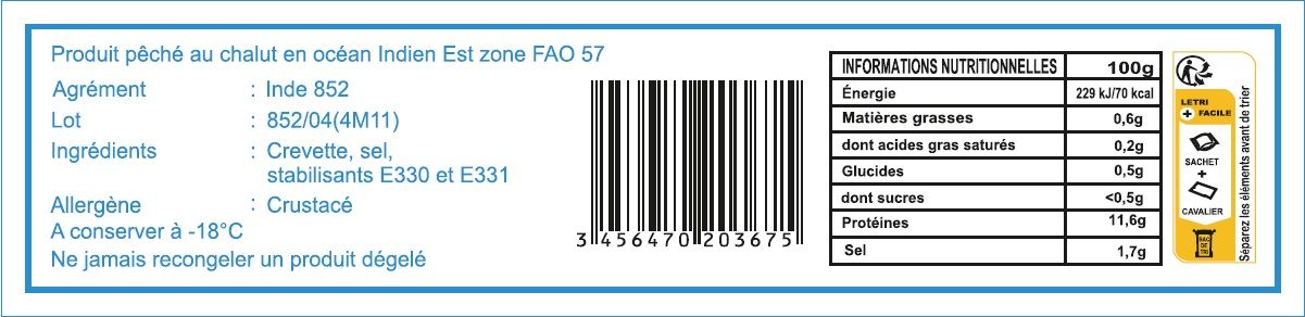 CREVETTE TROPICALE