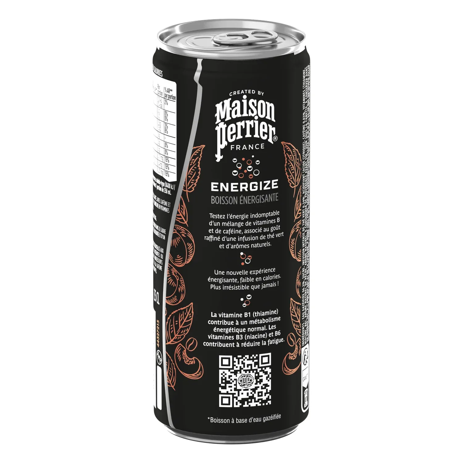 Boisson énergisante saveur Pêche MAISON PERRIER ENERGIZE