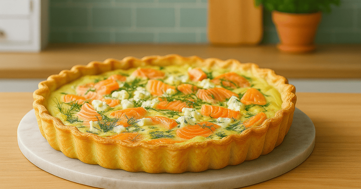 Tarte au saumon et au fromage