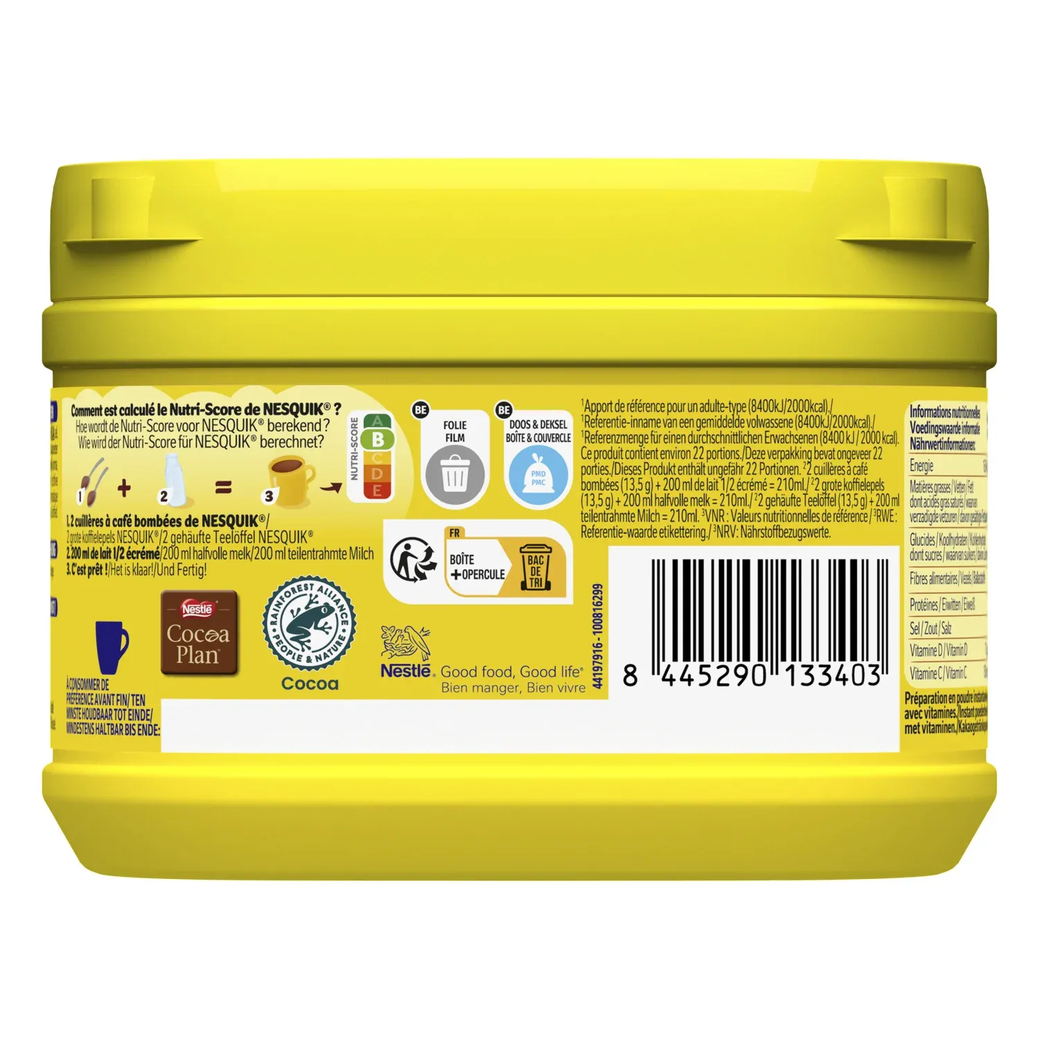 Chocolat en Poudre Nesquik NESTLE