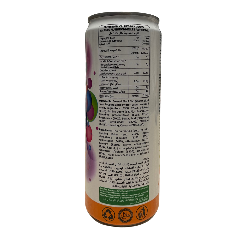 VINUT BUBBLE TEA PECHE 320ML