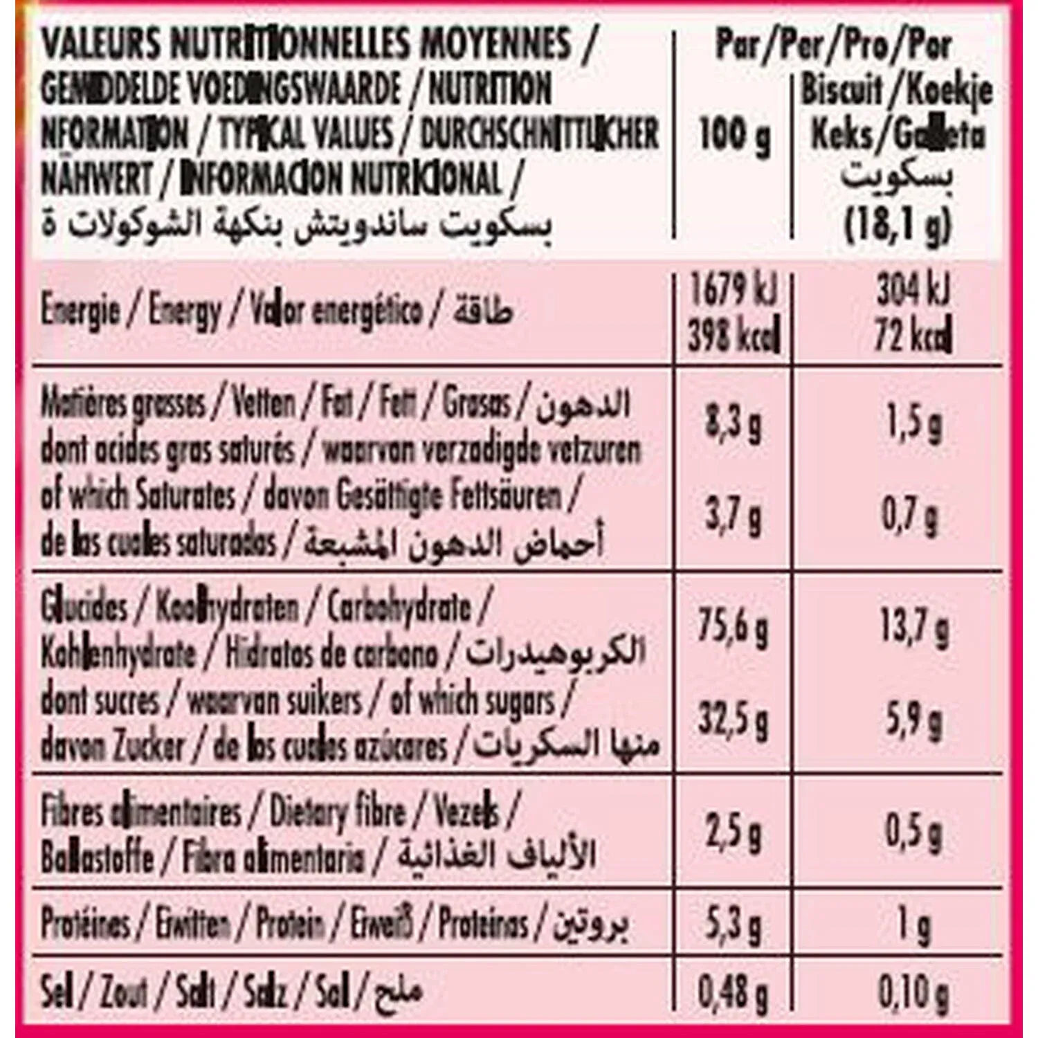 Biscuit  framboise BN