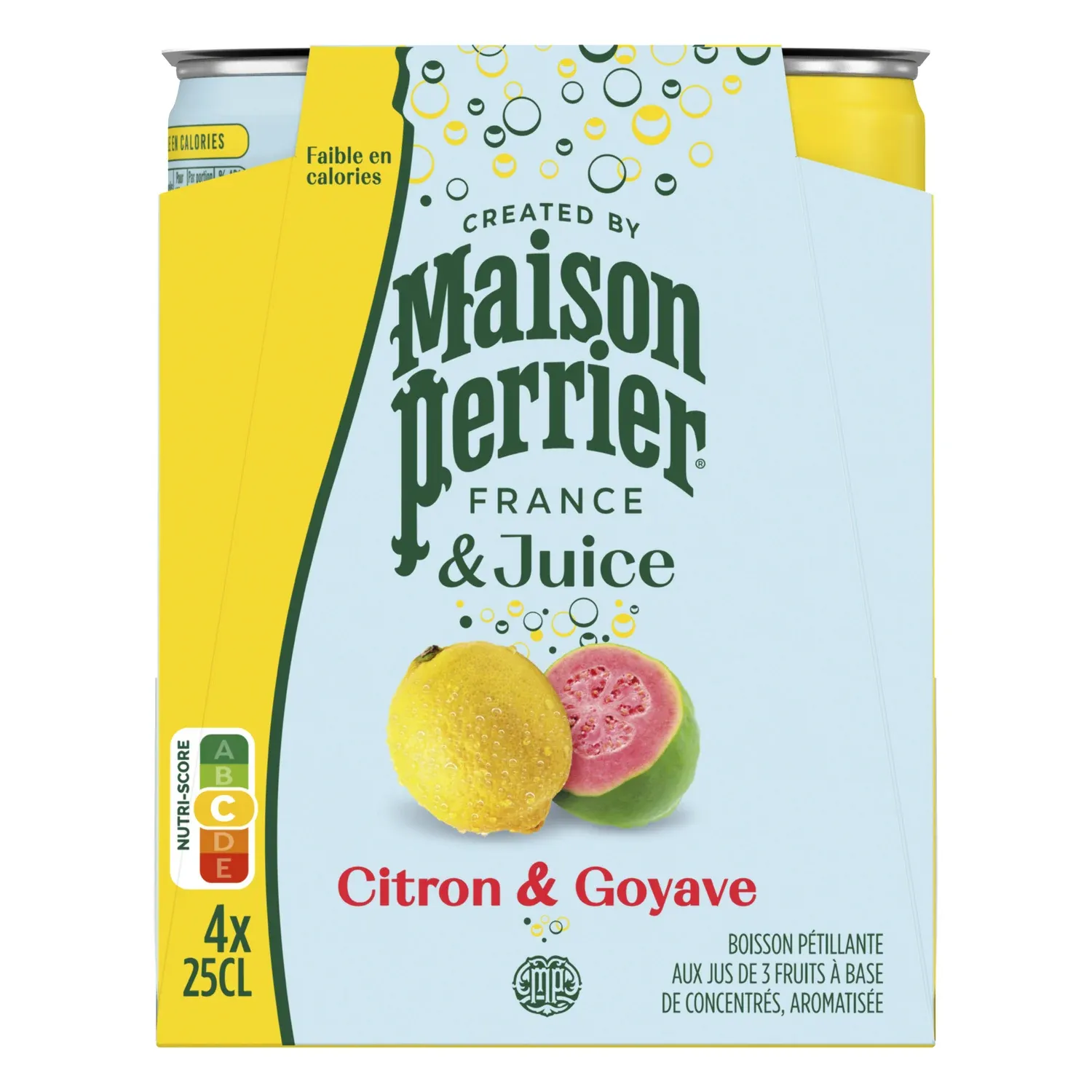 Eau Gazeuse Aromatisée Saveur Citron Et Goyave MAISON PERRIER
