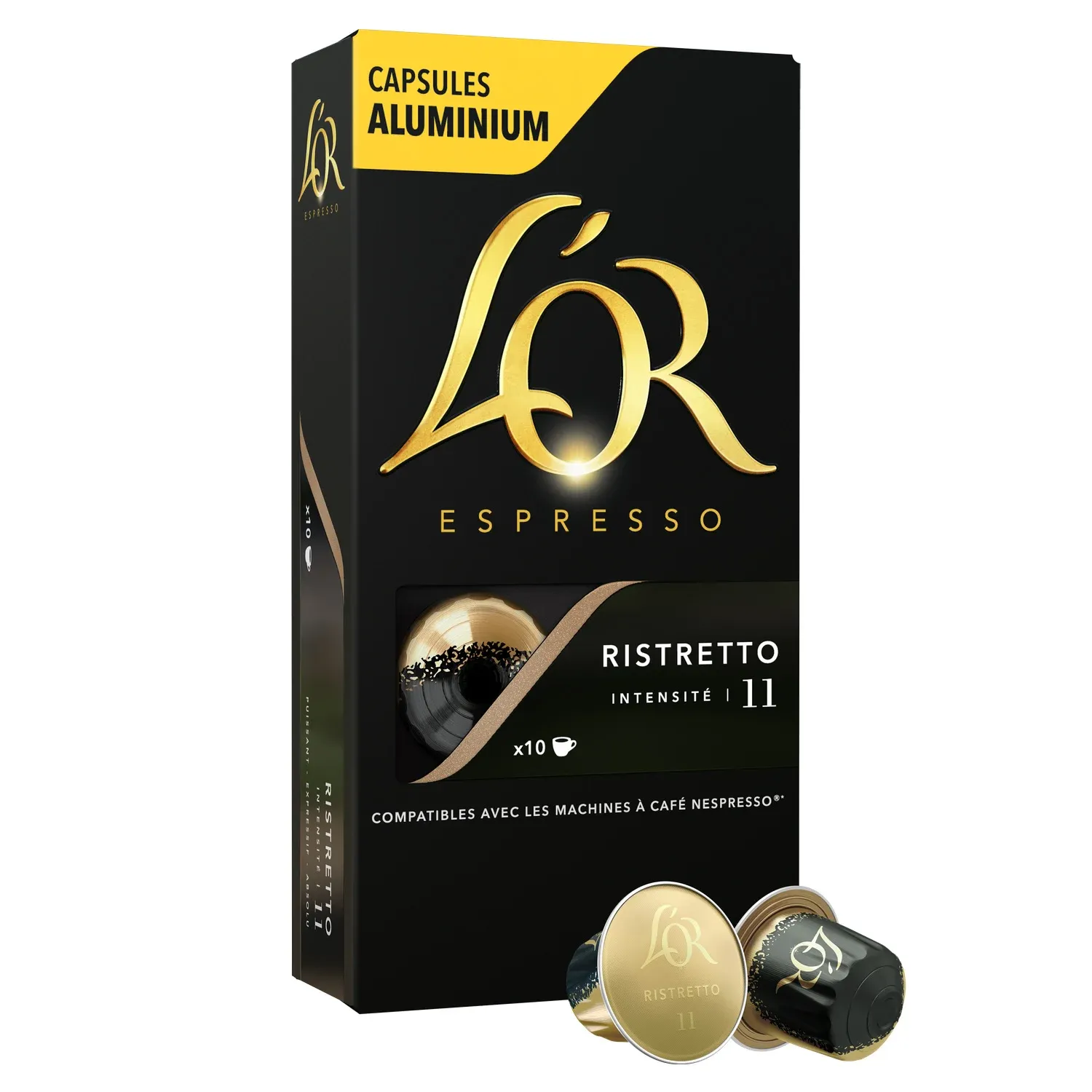 Café capsules ristretto intensité 11 compatibles Nespresso L'OR
