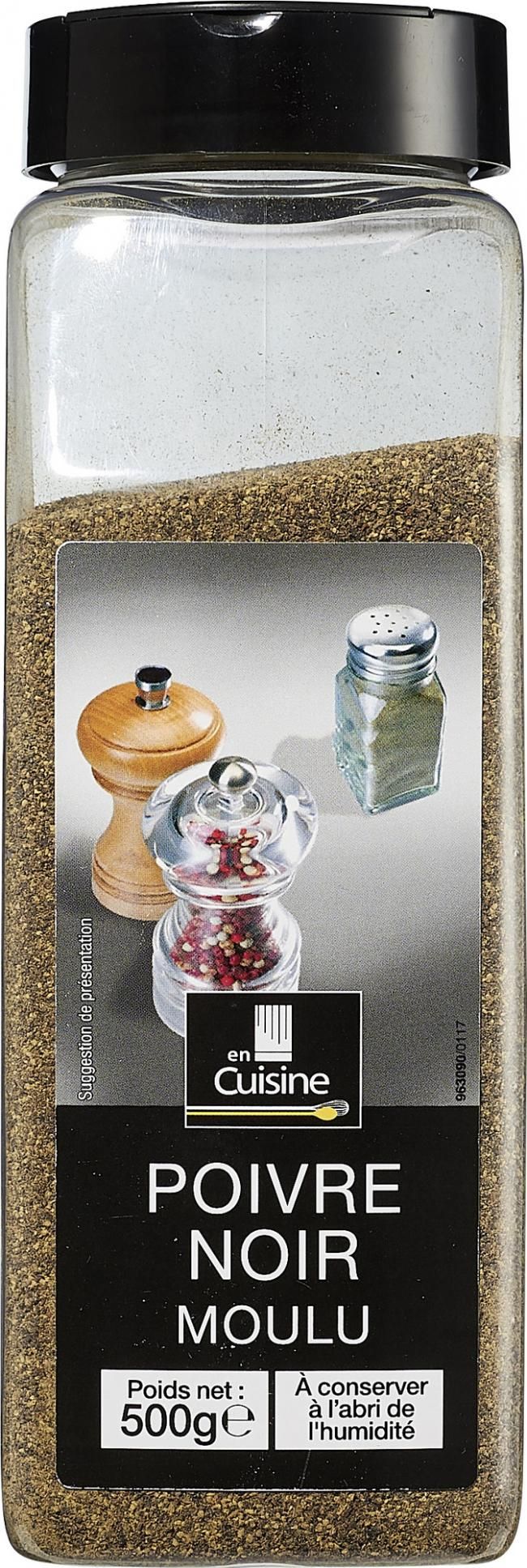 Poivre noir moulu 500 g