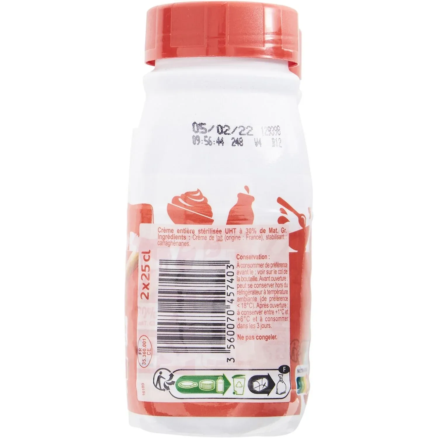 Crème Entière Fluide 30% Mg CARREFOUR CLASSIC'