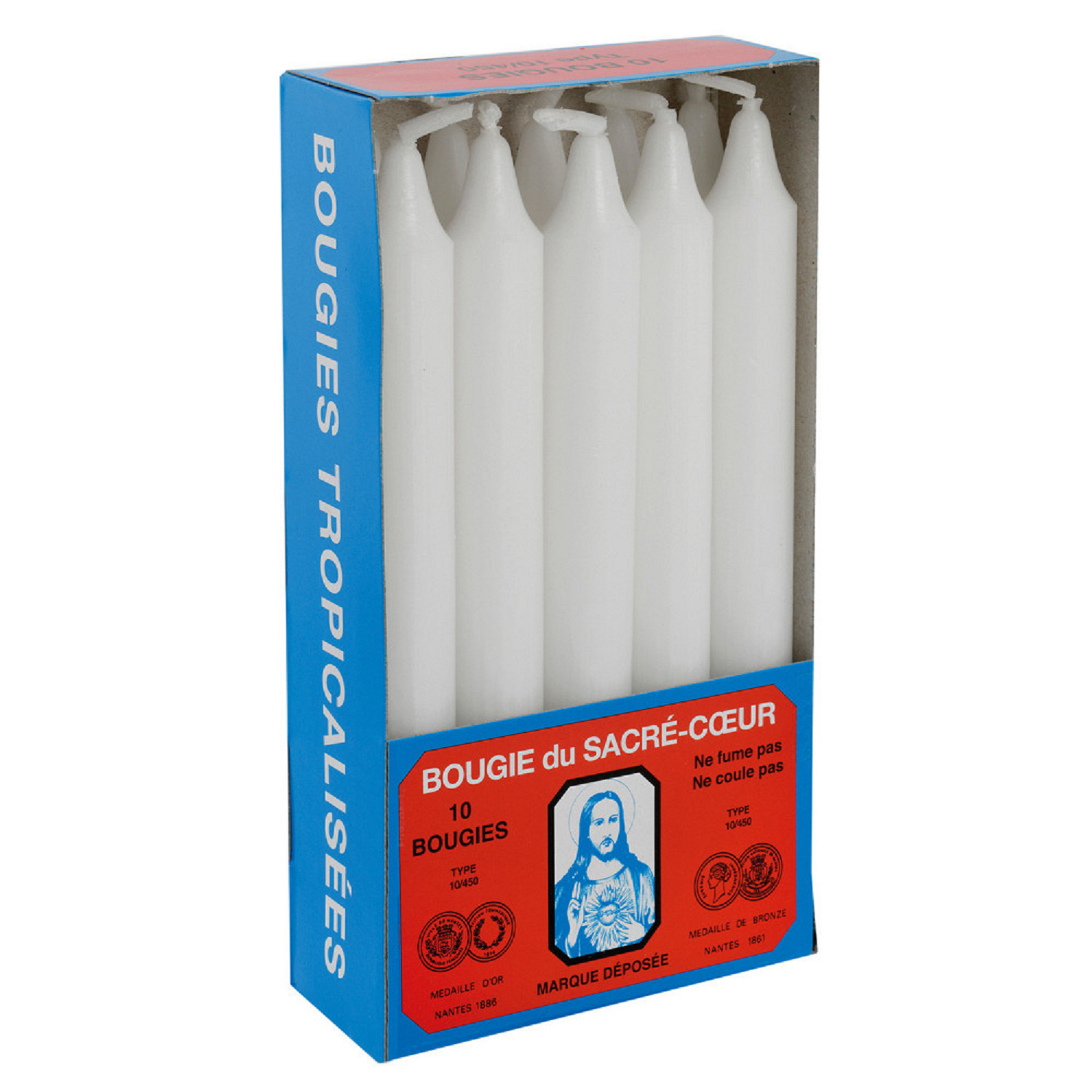 BOITE 10 BOUGIES SACRE CŒUR