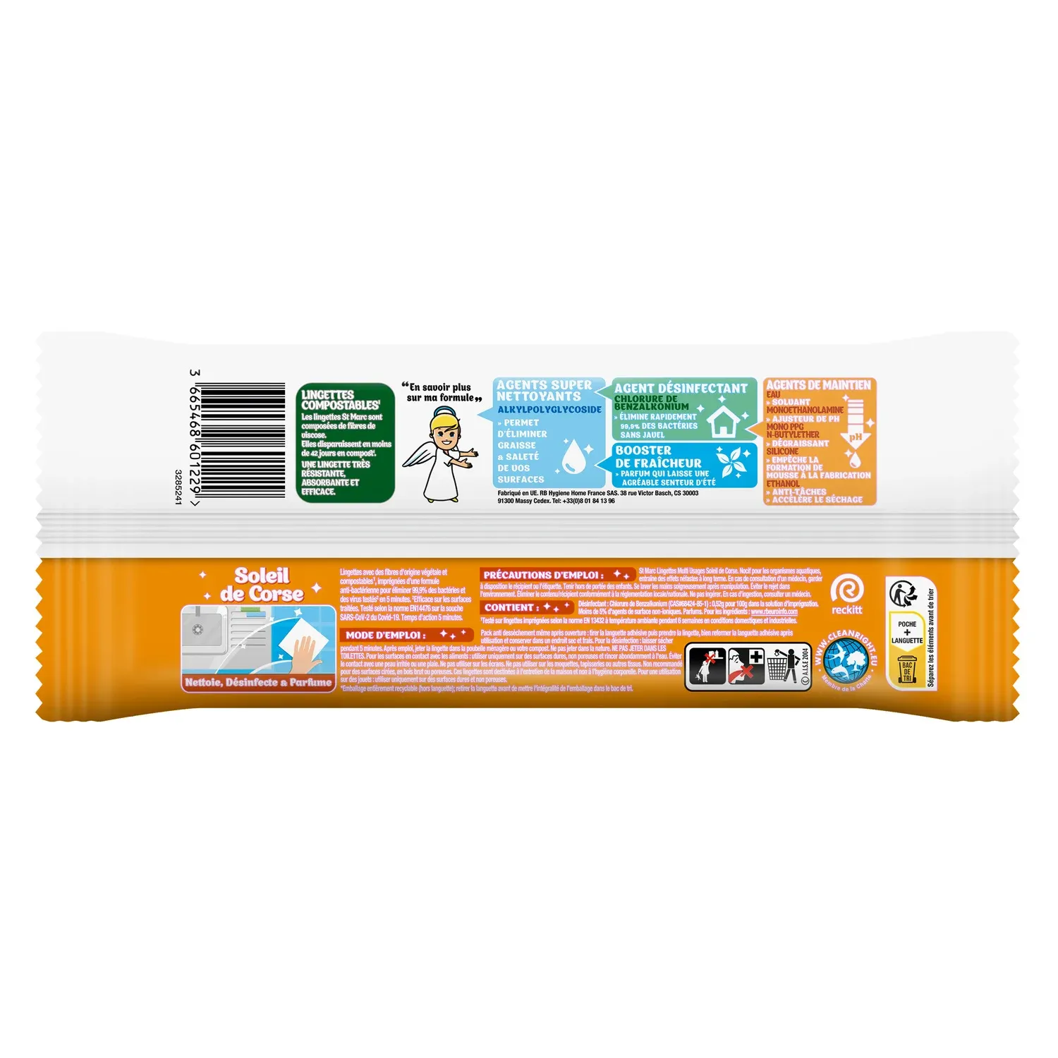 Lingettes Désinfectantes Soleil de Corse ST MARC