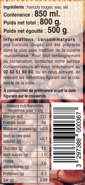 HAR.ROUGE NAT 800G