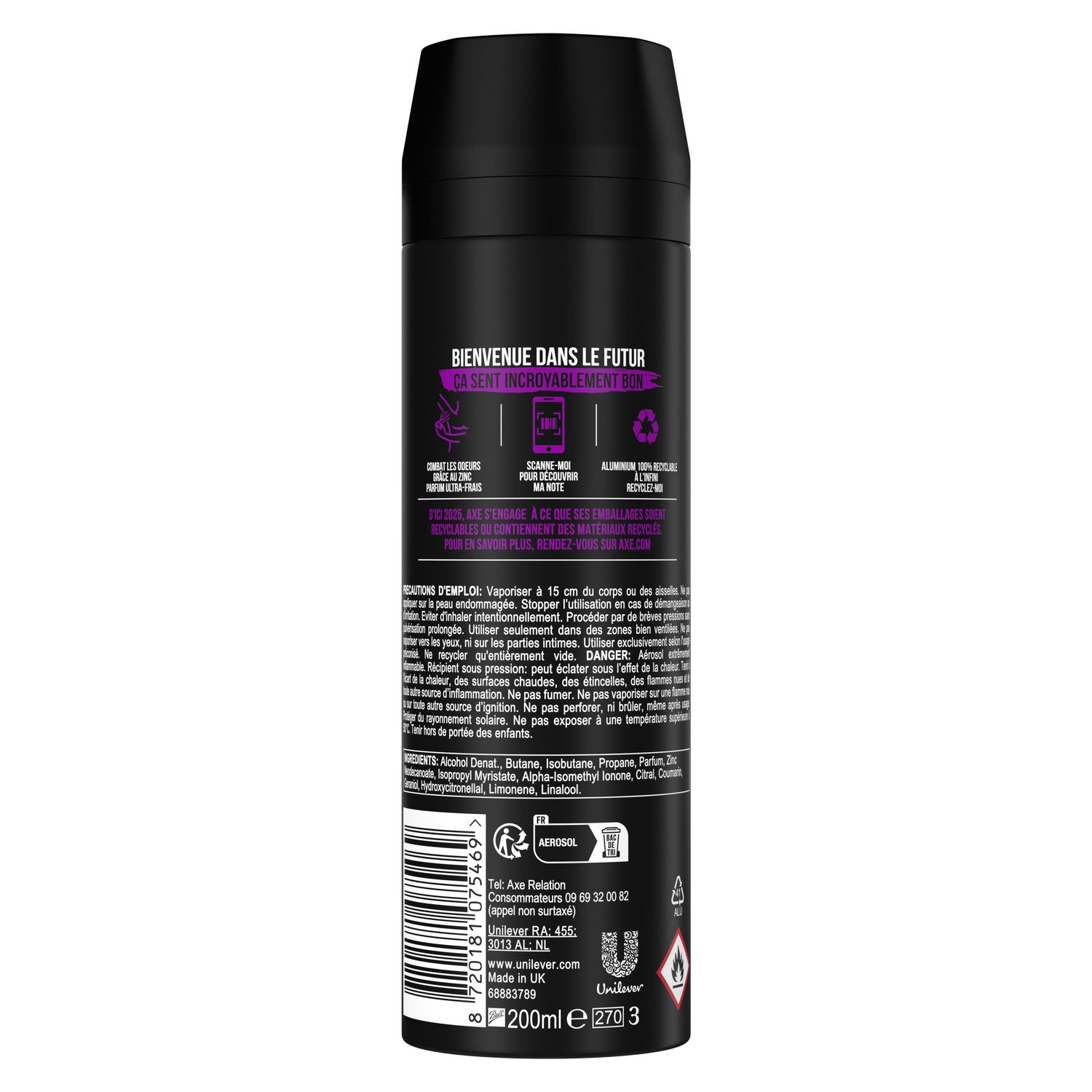 Déodorant spray homme Fraîcheur Non-Stop Provocation AXE