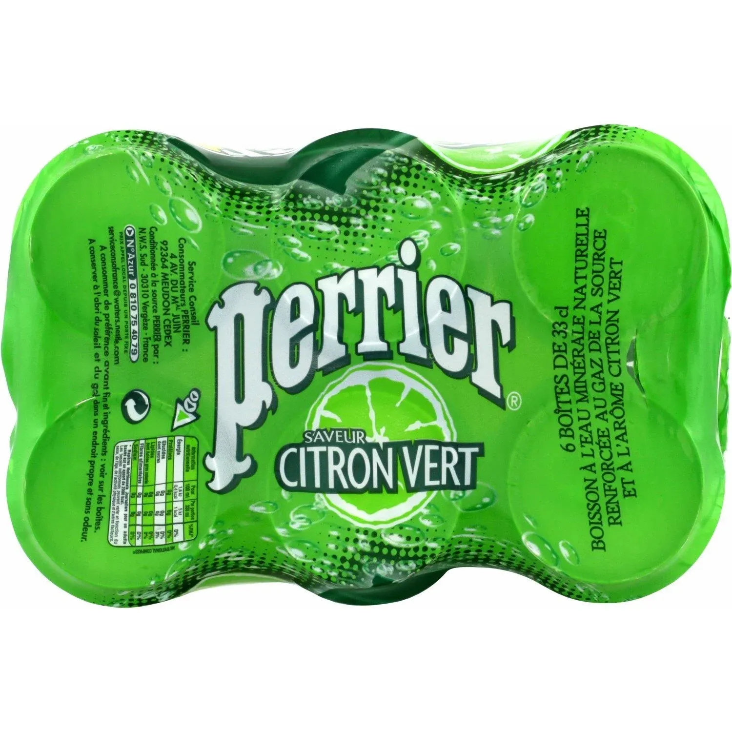 Eau Gazeuse Aromatisée Citron Vert Sans Sucres PERRIER