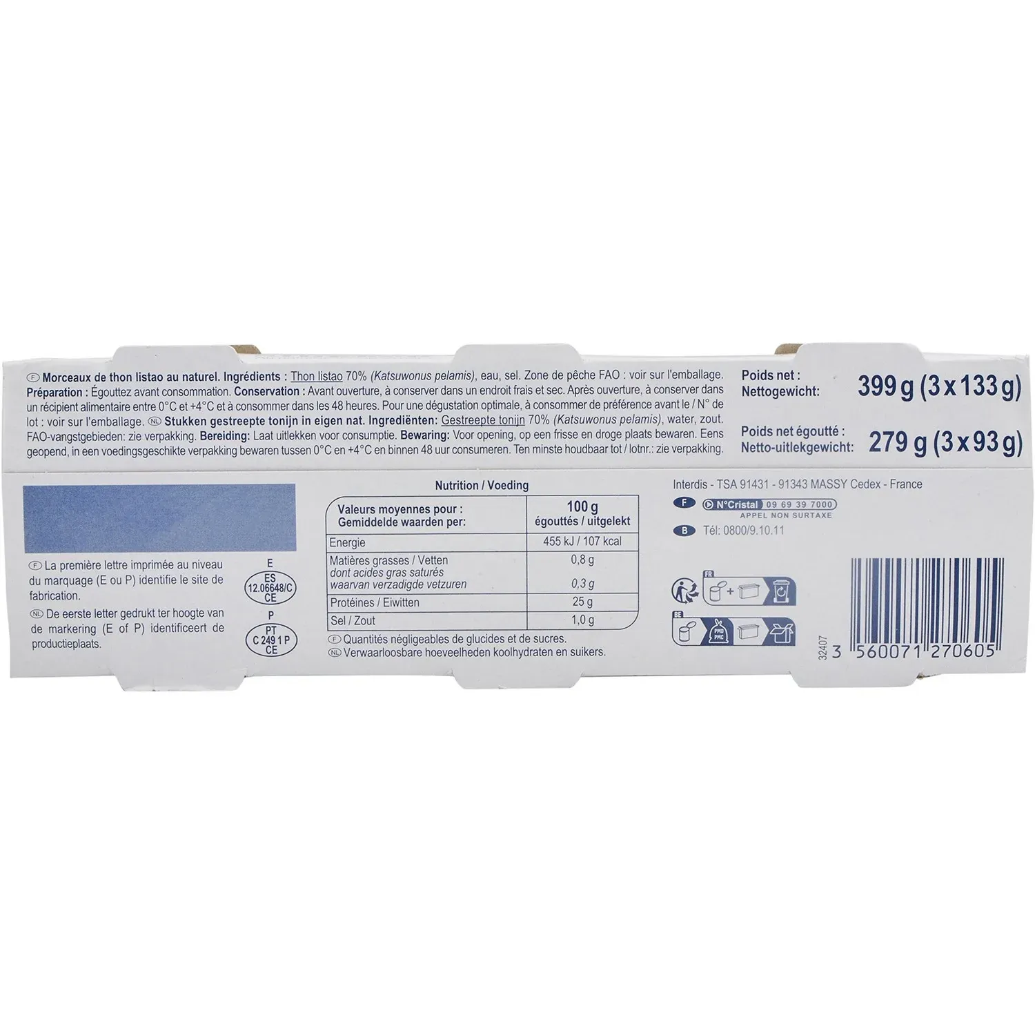 Thon morceaux au naturel SIMPL