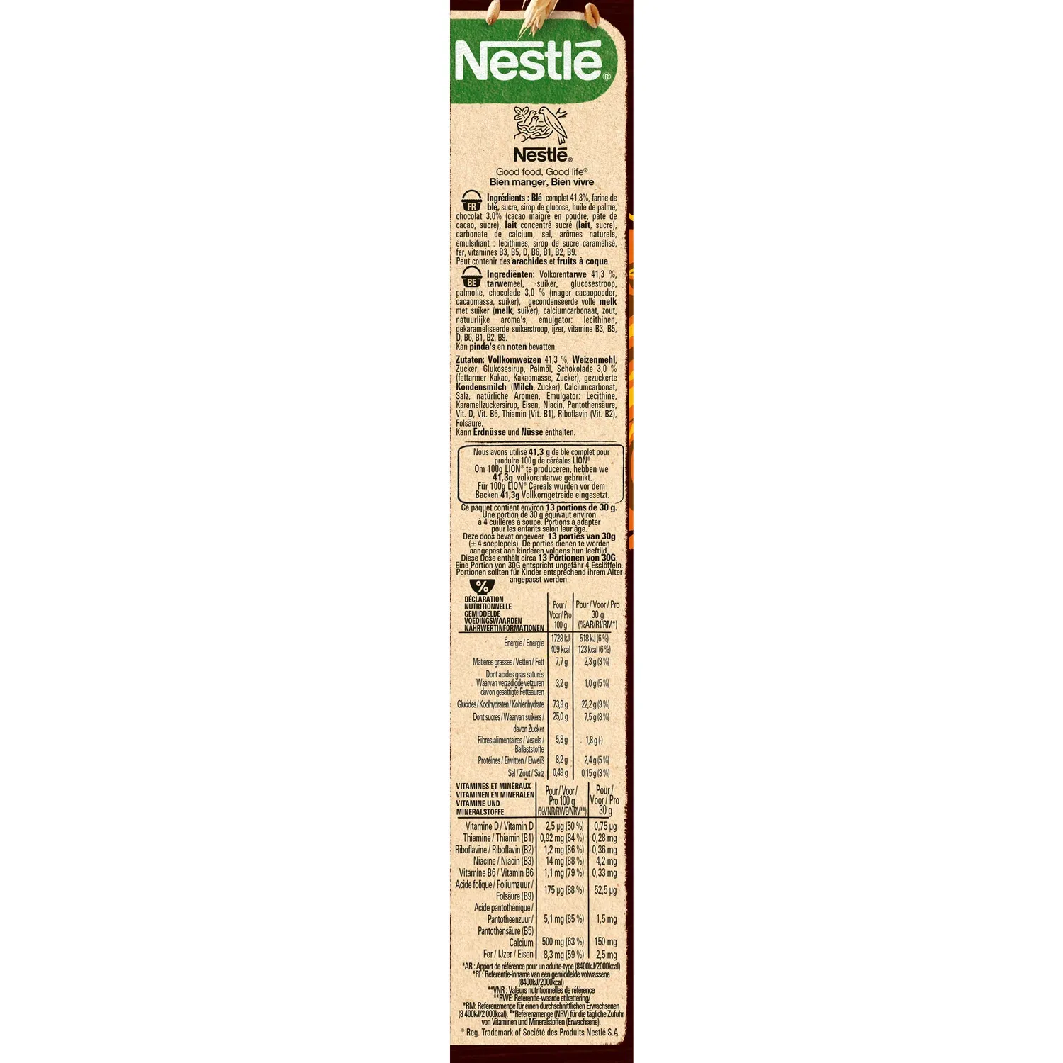 Céréales caramel & chocolat LION