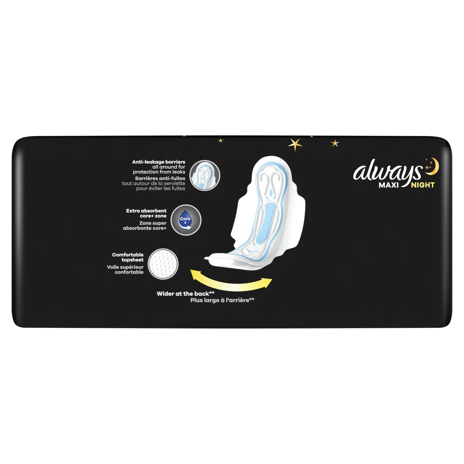 Serviettes Hygiéniques avec Ailettes Maxi Night Taille 3 ALWAYS