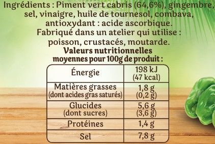 PIMENT VERT CABRI 200G