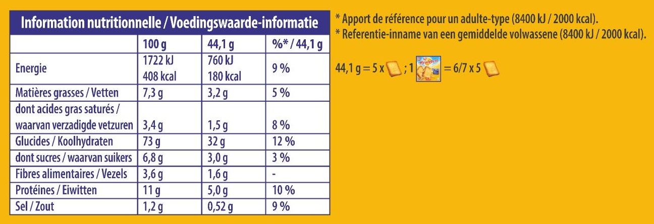 HEUDEBERT LA BISCOTTE 96% DE CEREALE 300G