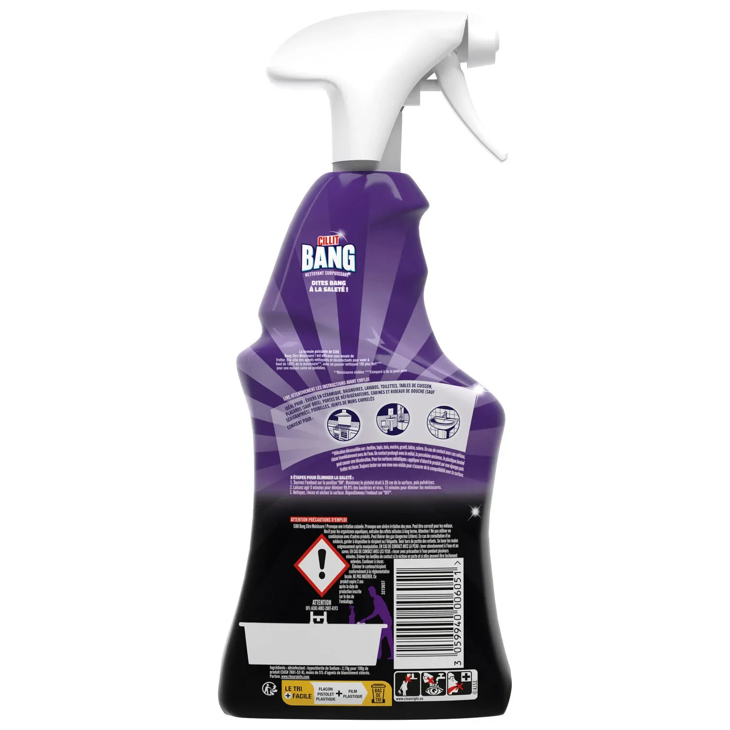 Nettoyant Ménager Désinfectant Anti-Moisissures CILLIT BANG