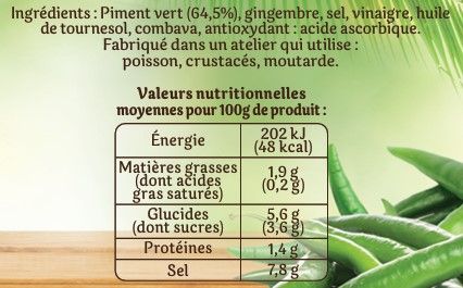 PIMENT VERT 90G
