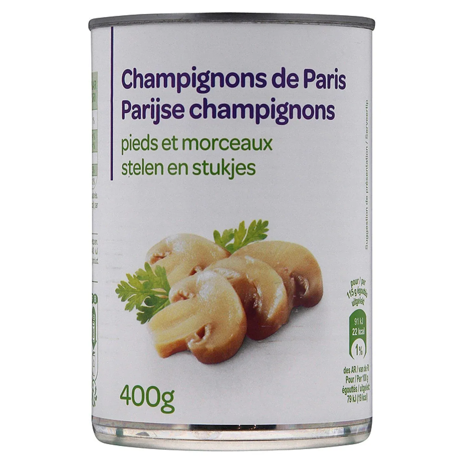 Champignons de Paris pieds et morceaux