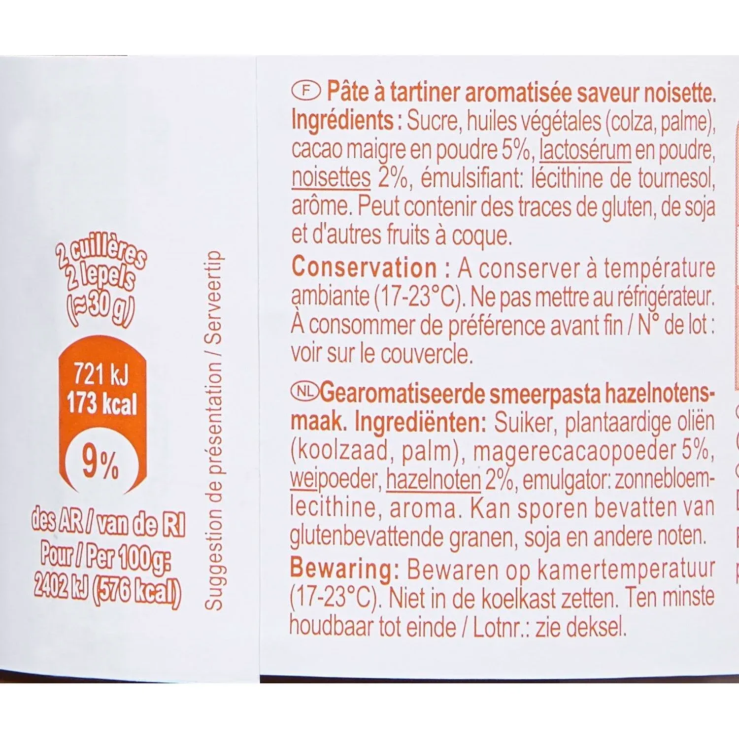 Pâte à Tartiner Noisettes et Cacao
