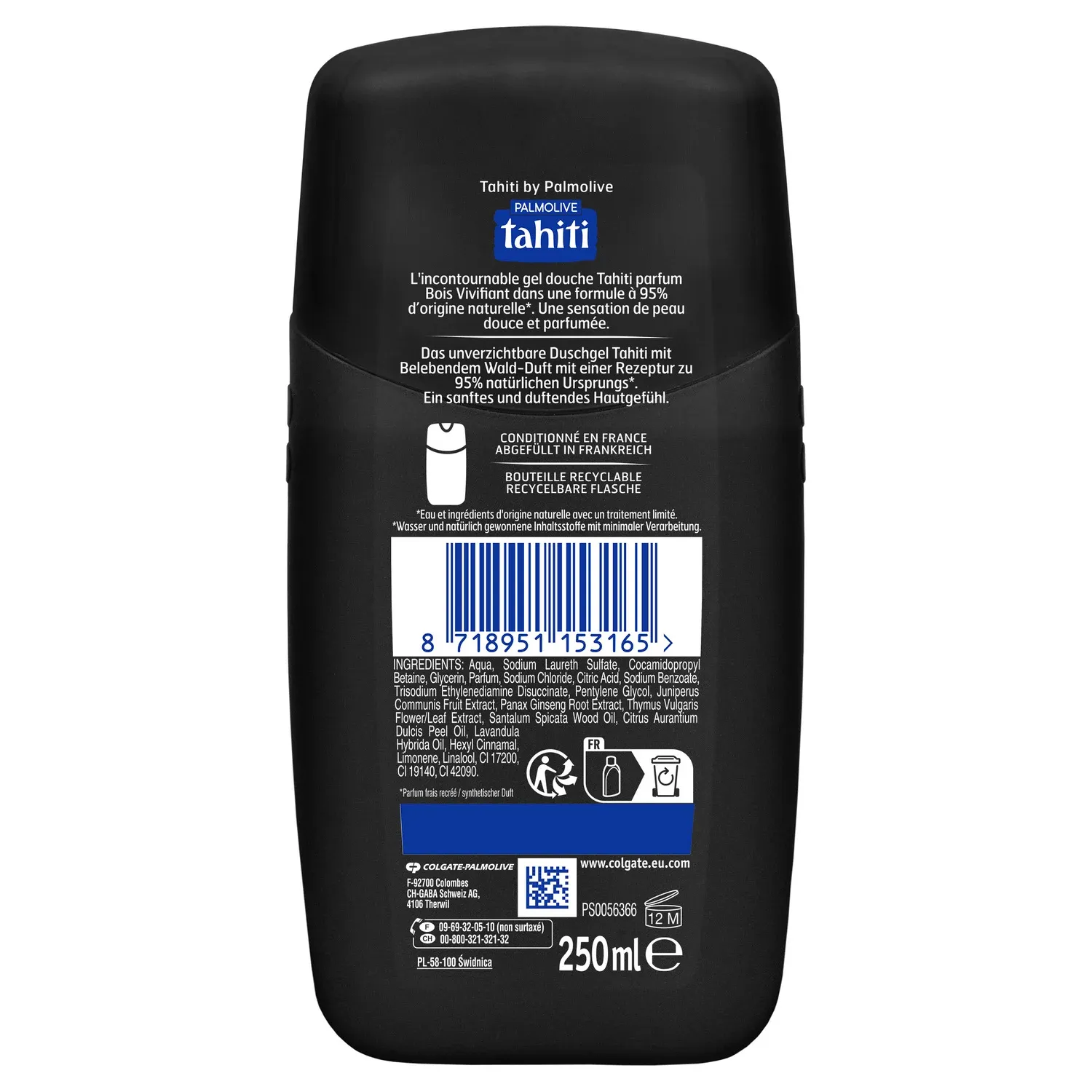Gel douche Rafraîchissant Bois des Tropiques TAHITI