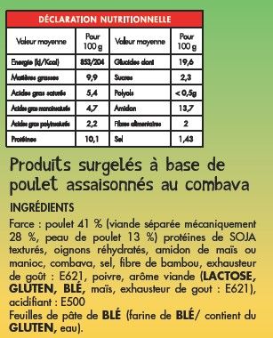 20 BOUCHONS POULET COMBAVA