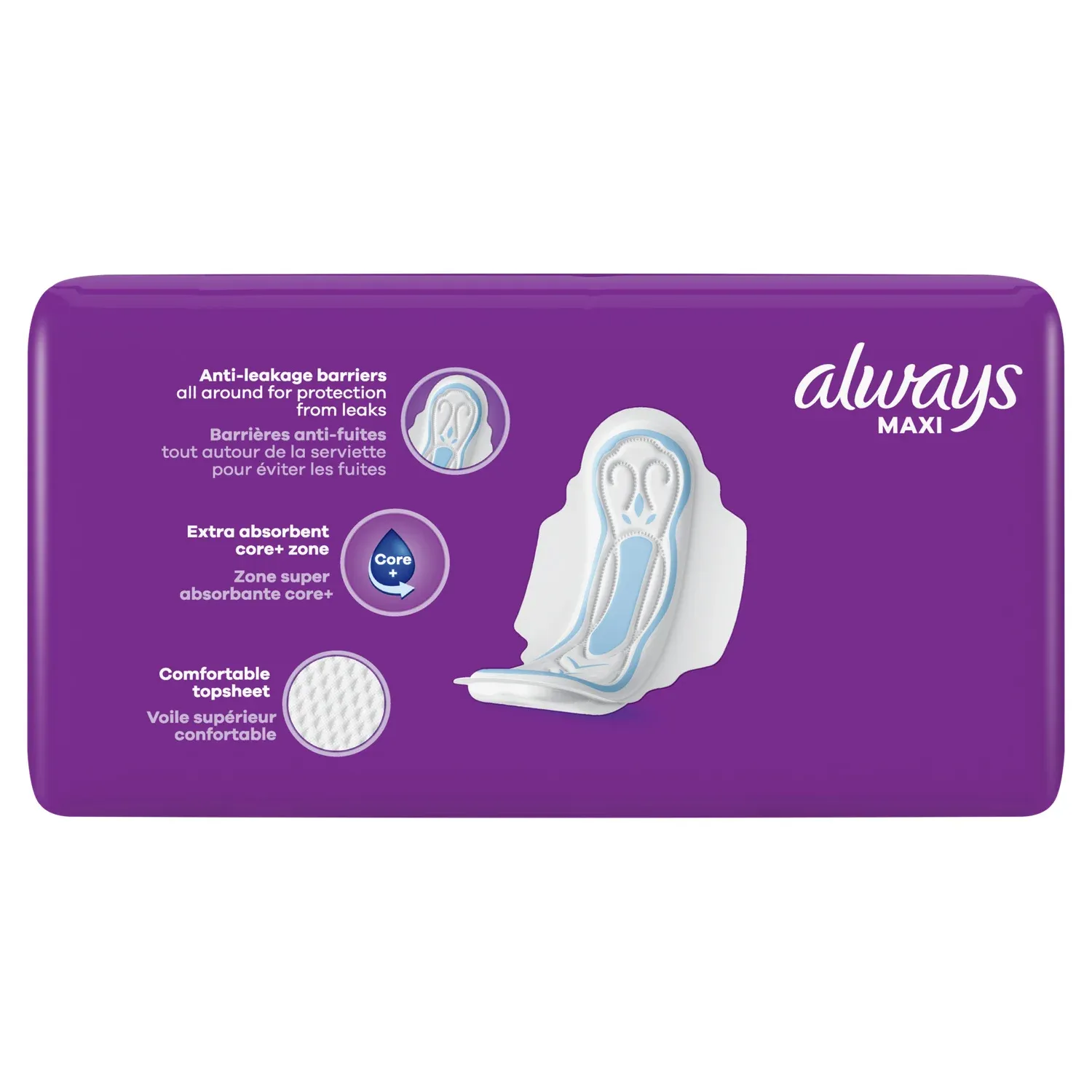 Serviettes Hygiéniques avec Ailettes Taille 2 Long Maxi ALWAYS