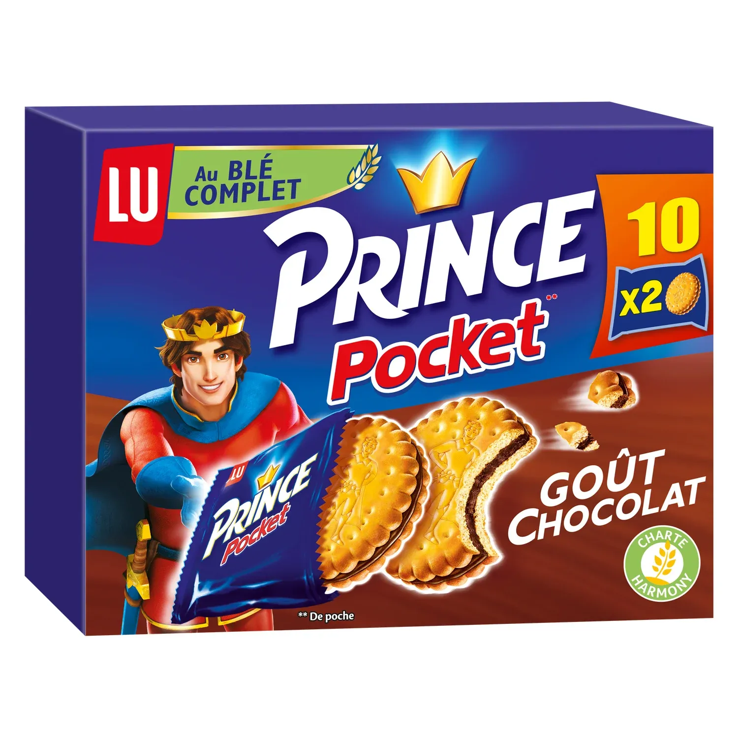 Biscuits fourrés au chocolat Pocket Prince LU