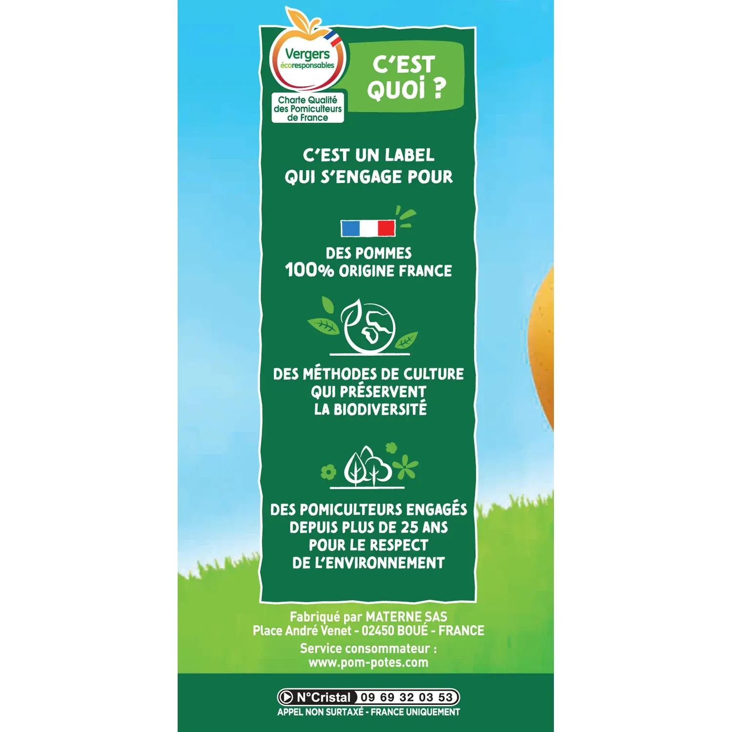 Compotes pomme, poire, fraise, banane fraise sans sucres ajoutés POM'POTES