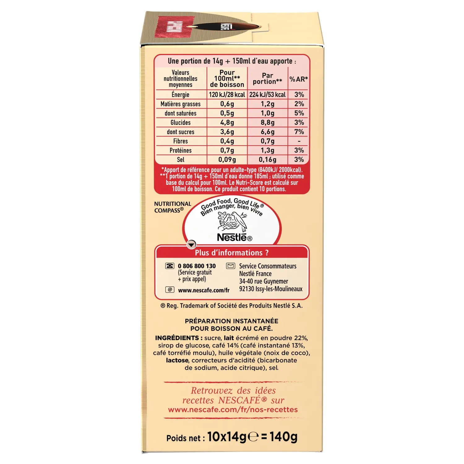 Cappuccino soluble   Original  NESCAFE