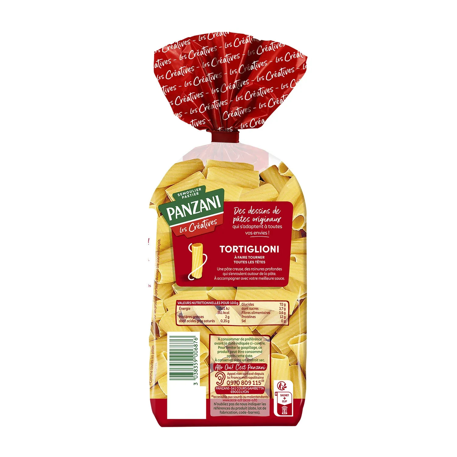 Pâtes tortiglioni les créatives PANZANI