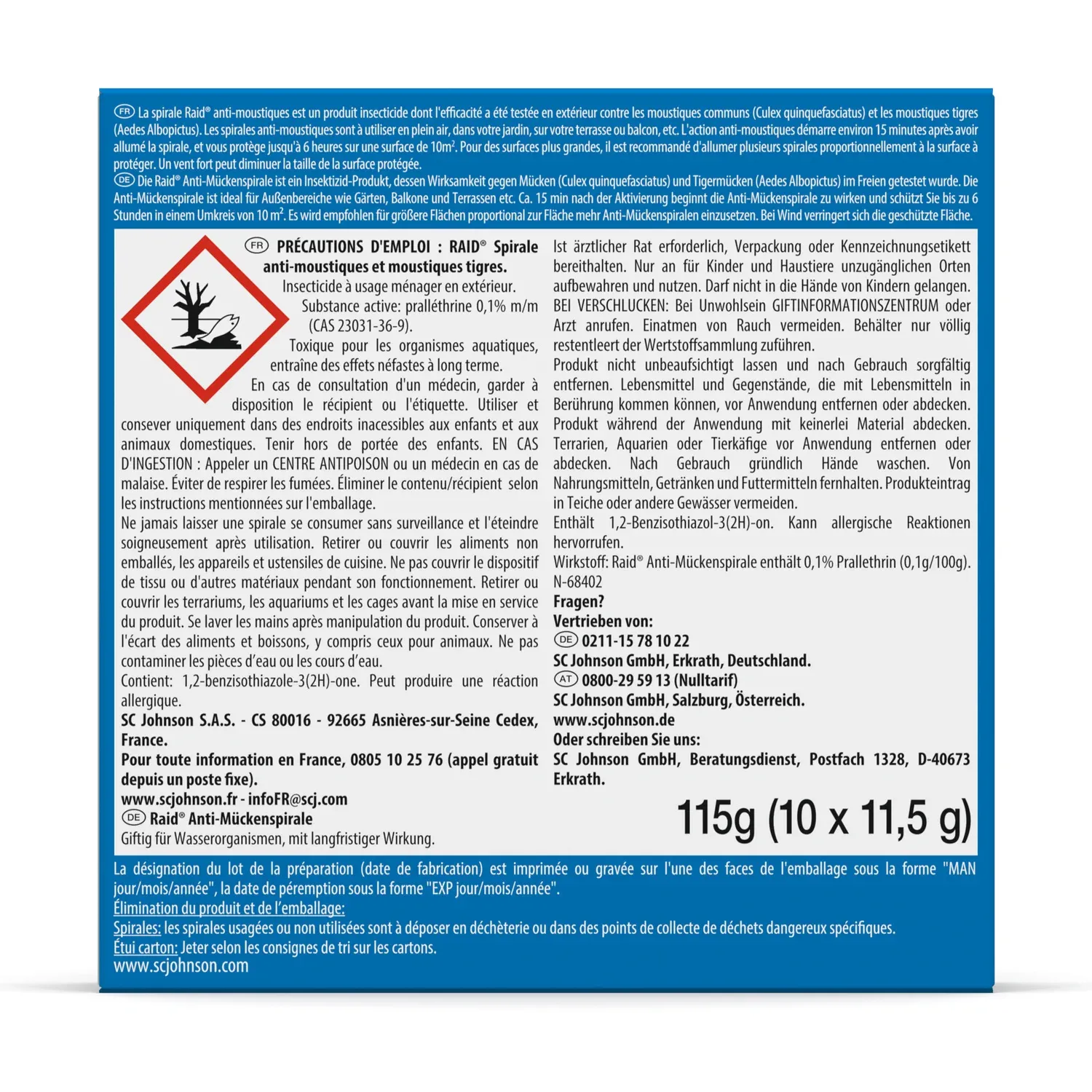 Anti-Moustique Spirales RAID