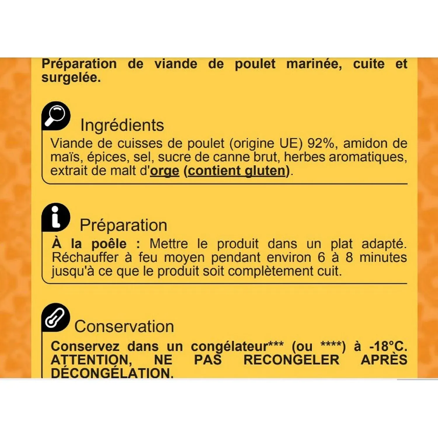 Lamelle de kebab poulet CARREFOUR SENSATION