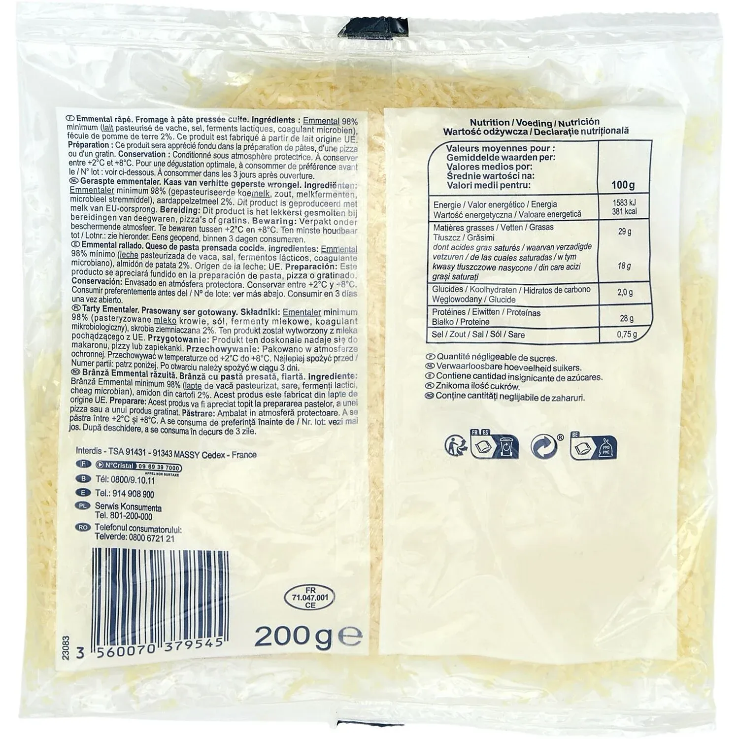 Emmental râpé SIMPL