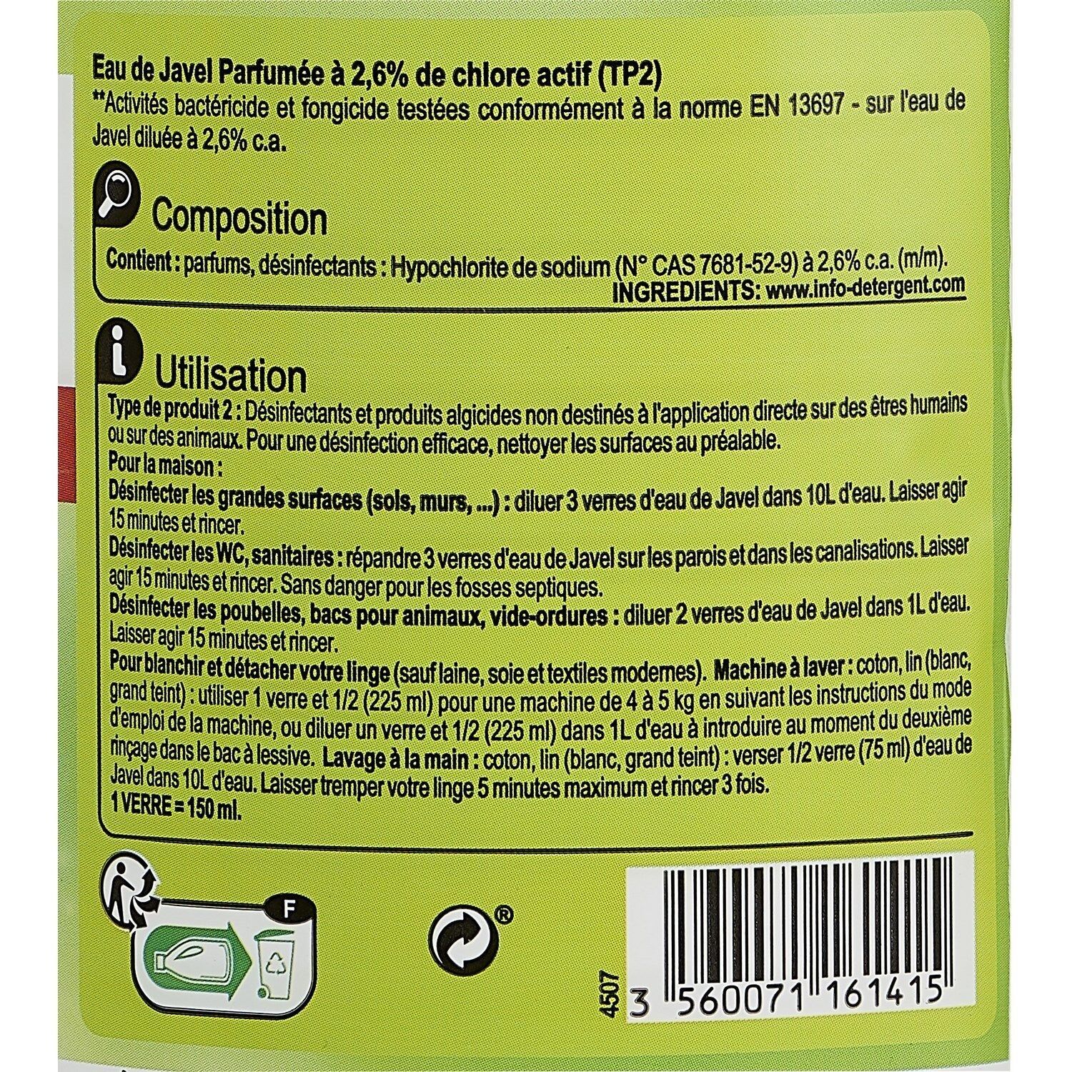 Eau de javel Eucalyptus CARREFOUR