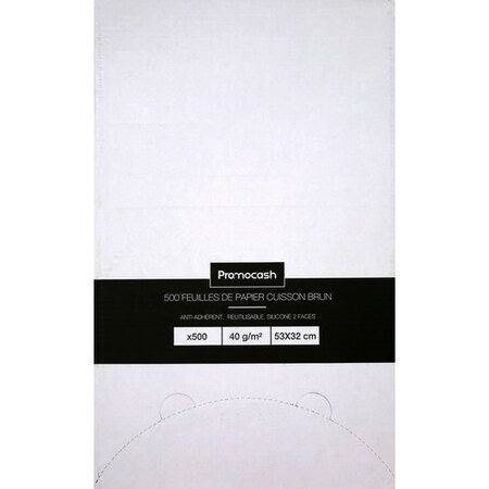 500 Feuilles Papier Cuisson 53 X 32 Cm Brun