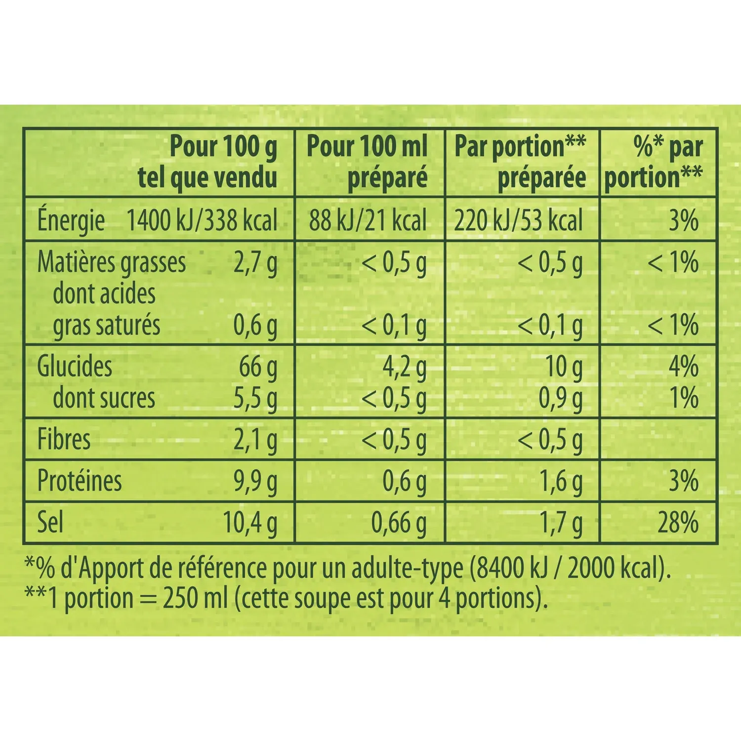 Soupe Déshydratée Poule aux Vermicelles KNORR