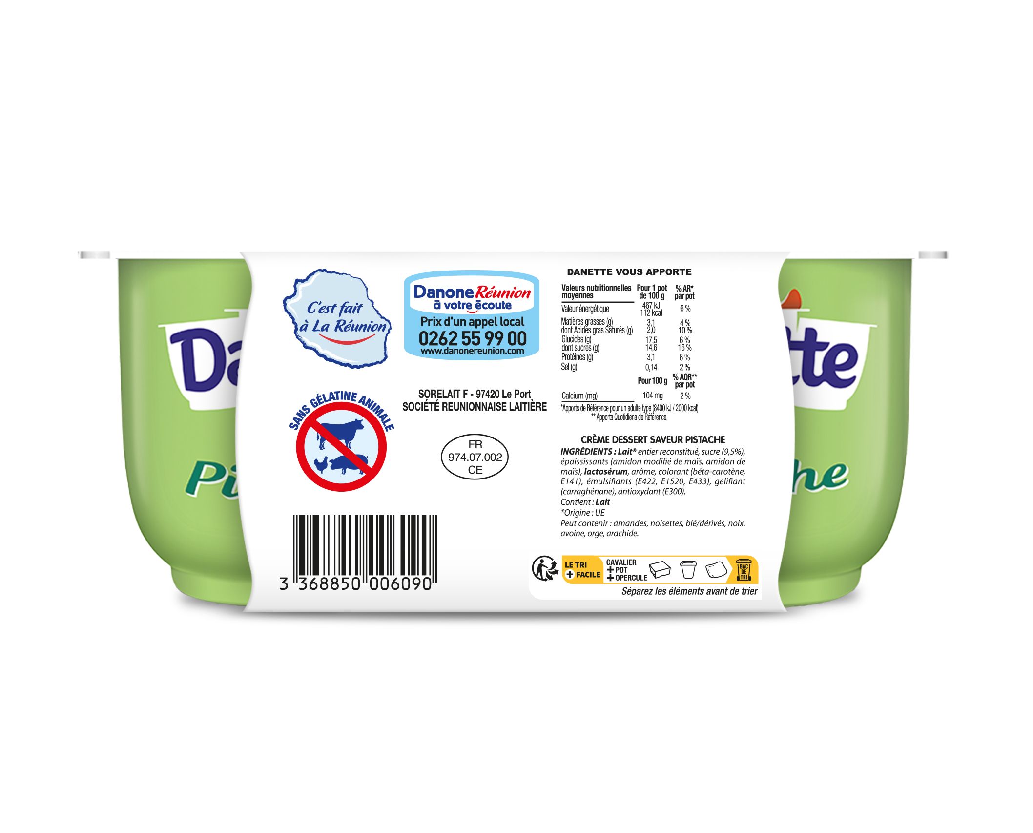 DANETTE 100GX4 PISTACHE